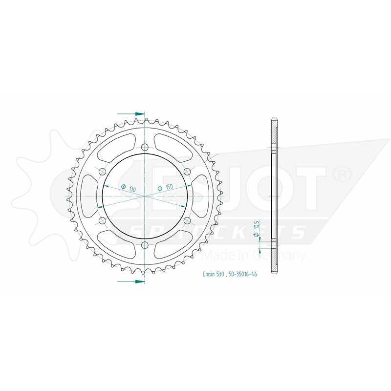 50-35016-46 YZF R 600 - 46 Arka Dişli 1