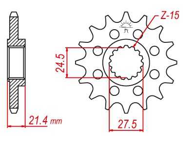 50-29032-17S Aprilia Caponord 1200 - 17 Ön Dişli 1