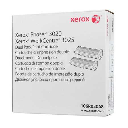 XEROX PHASER 3020-106R03048 ORJİNAL TONER 2Lİ PAK. 1