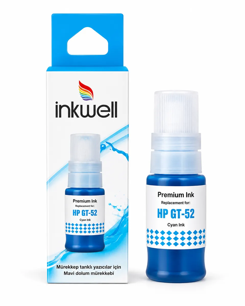 MUADİL MÜREKKEP(İNKWELL HP GT52XL MAVİ 70 ML) 1