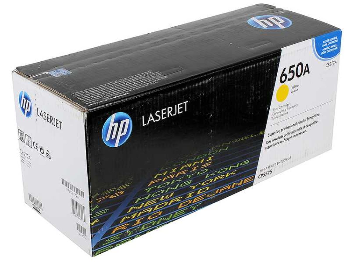 HP CE272AC (650A) SARI ORJİNAL TONER 1