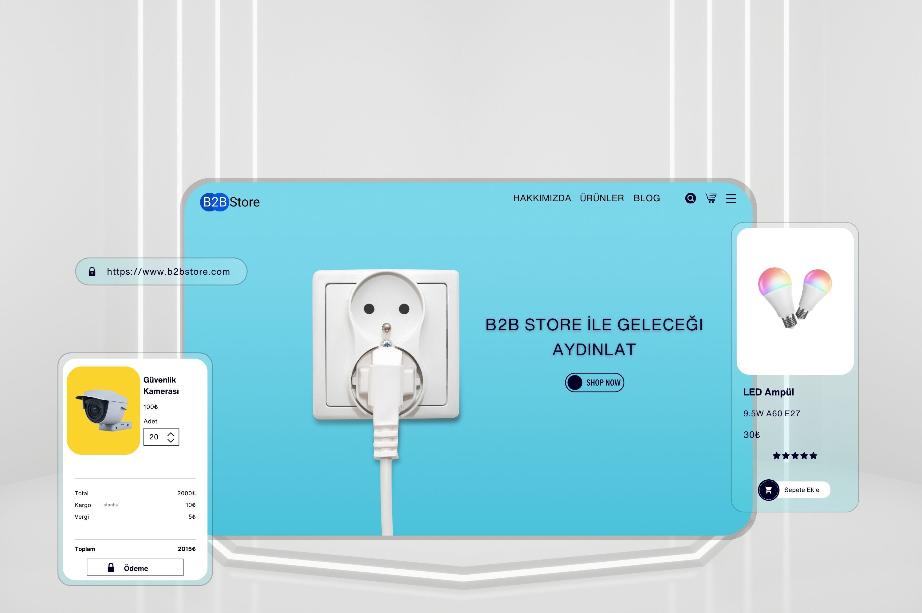Elektronik satışınızı B2B Store ile
<b>ışık hızında büyütün</b>