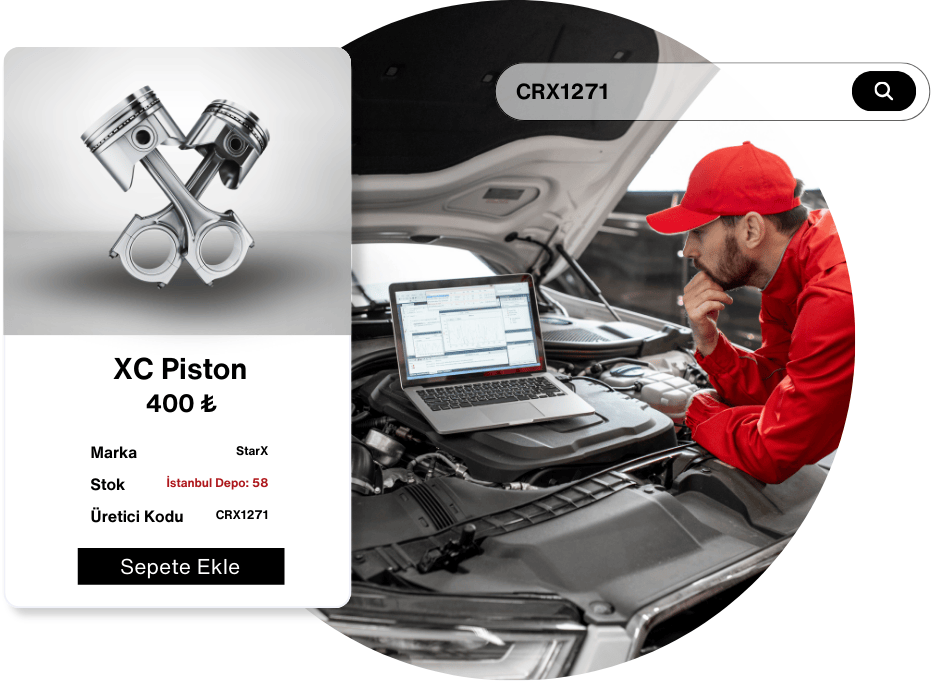 <b>Üretici Kodu</b> ile arama özelliği 1