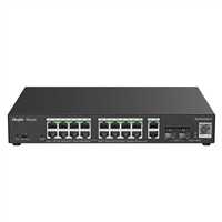REYEE RG-ES220GS-P 16 PORT GIGABIT POE 2 SFP 2 UP LINK 250W YÖNETİLEBİLİR SWITCH 1
