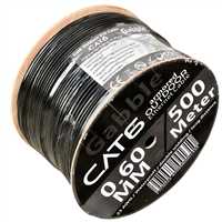 GABBLE CAT6 FTP 0.60MM DIŞ ORTAM DATA KABLOSU CCA 500MT SİYAH MAKARA 1