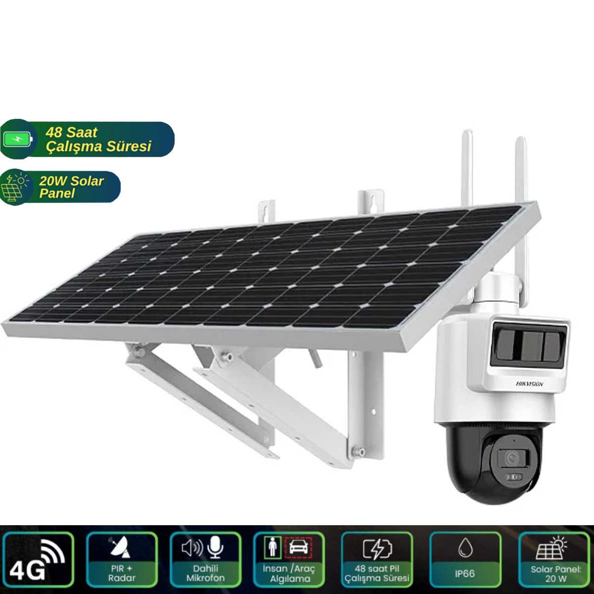 HIKVISION DS-2DE2C400IWG-K/4G/C09S20 4MP PRO 4G SOLAR PT KAMERA 1