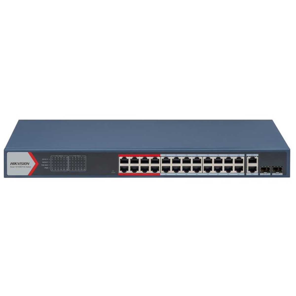 HIKVISION DS-3E1326P-EI 24 PORT 10/100 2 X GIGABIT COMBO 370 WATT SWITCH 1