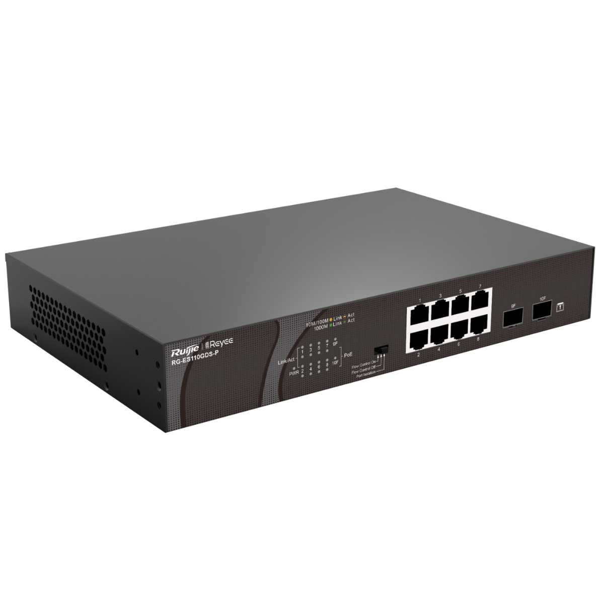 REYEE RG-ES110GDS-P 10 PORT 10/100/1000 MBPS YÖNETİLEMEZ POE SWITCH 1