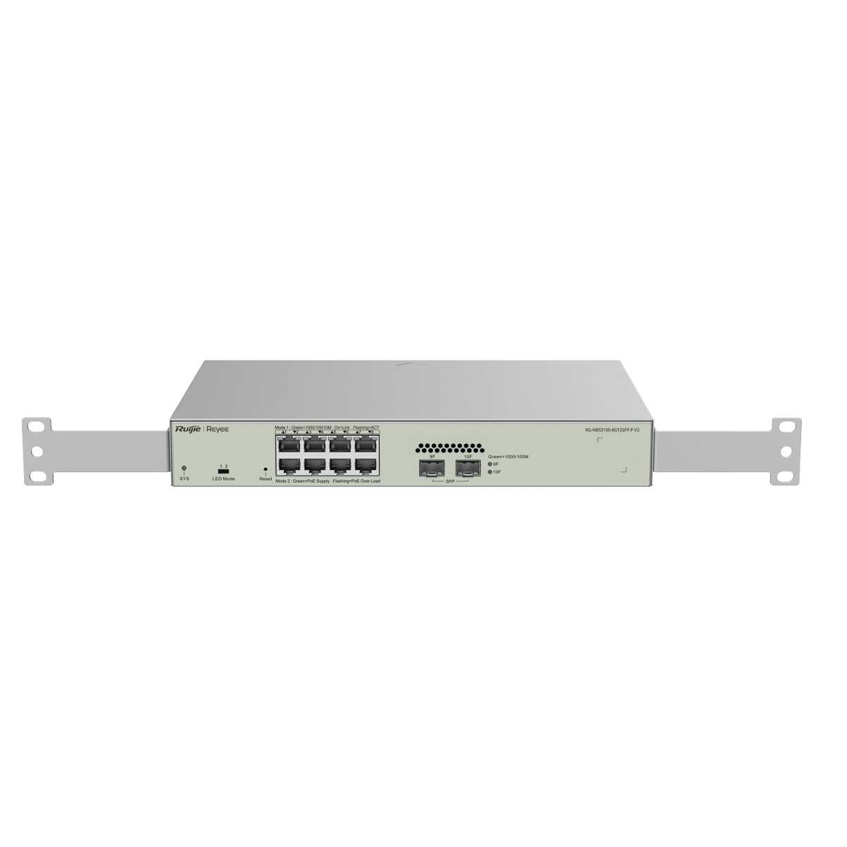 REYEE RG-NBS3100-8GT2SFP-P 8 PORT GIGABIT POE 125W 2 SFP YÖNETİLEBİLİR L2 SWITCH 1