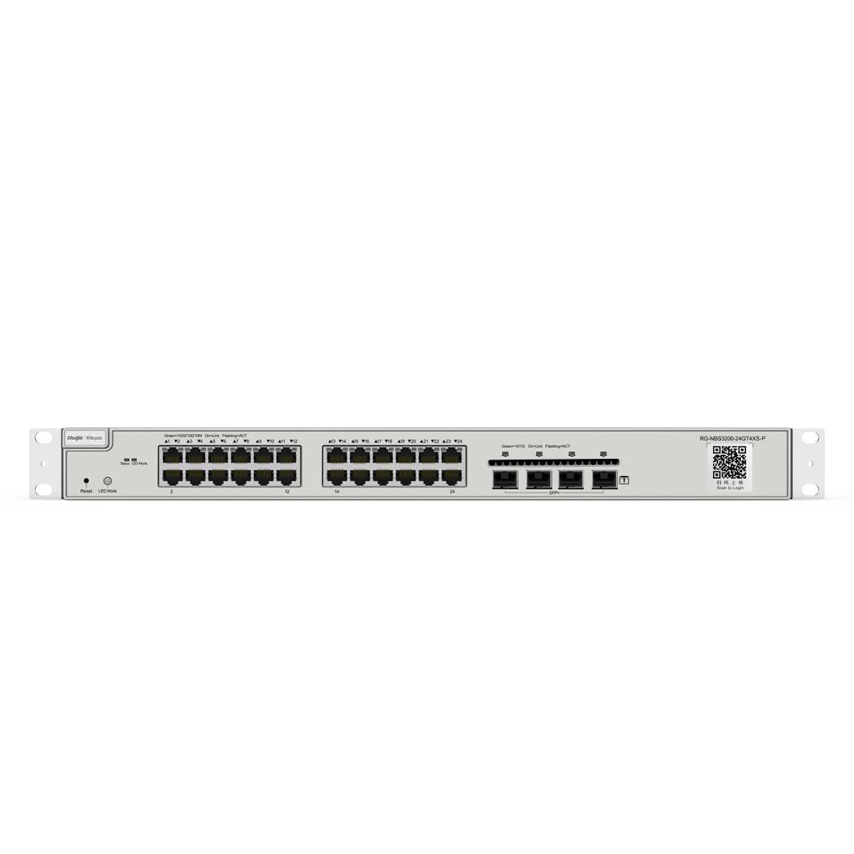 REYEE RG-NBS3200-24GT4XS-P 24 PORT GIGABIT + 4X10GB SFP UPLINK L2 YÖNETİLEBİLİR 370W POE SWITCH 1