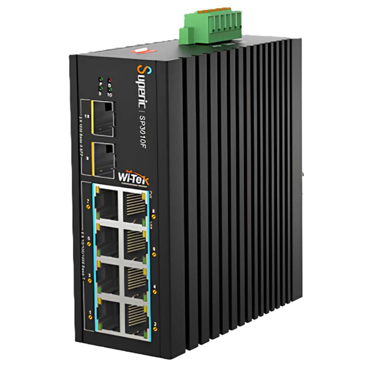 WITEK SP3010F 8 POE+2SFP RAY TİPİ ENDÜSTRİYEL SWITCH 1