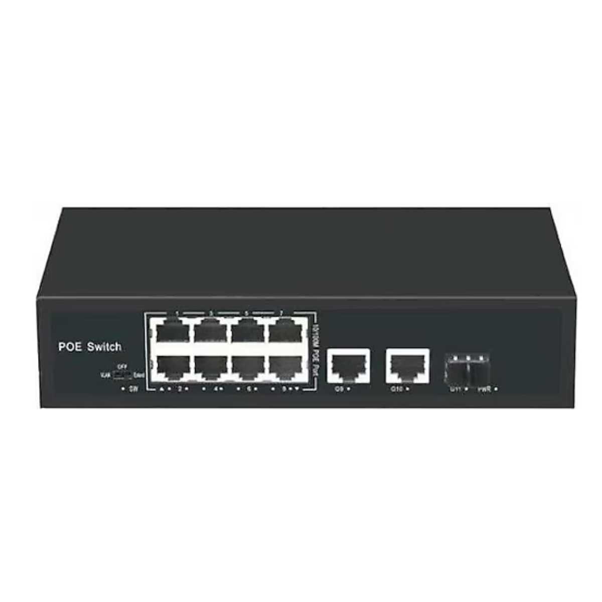 ODS 821NGS 8 PORT POE SWITCH + 2 UPLINK 10/100/1000 + 1SFP 123 WATT 1