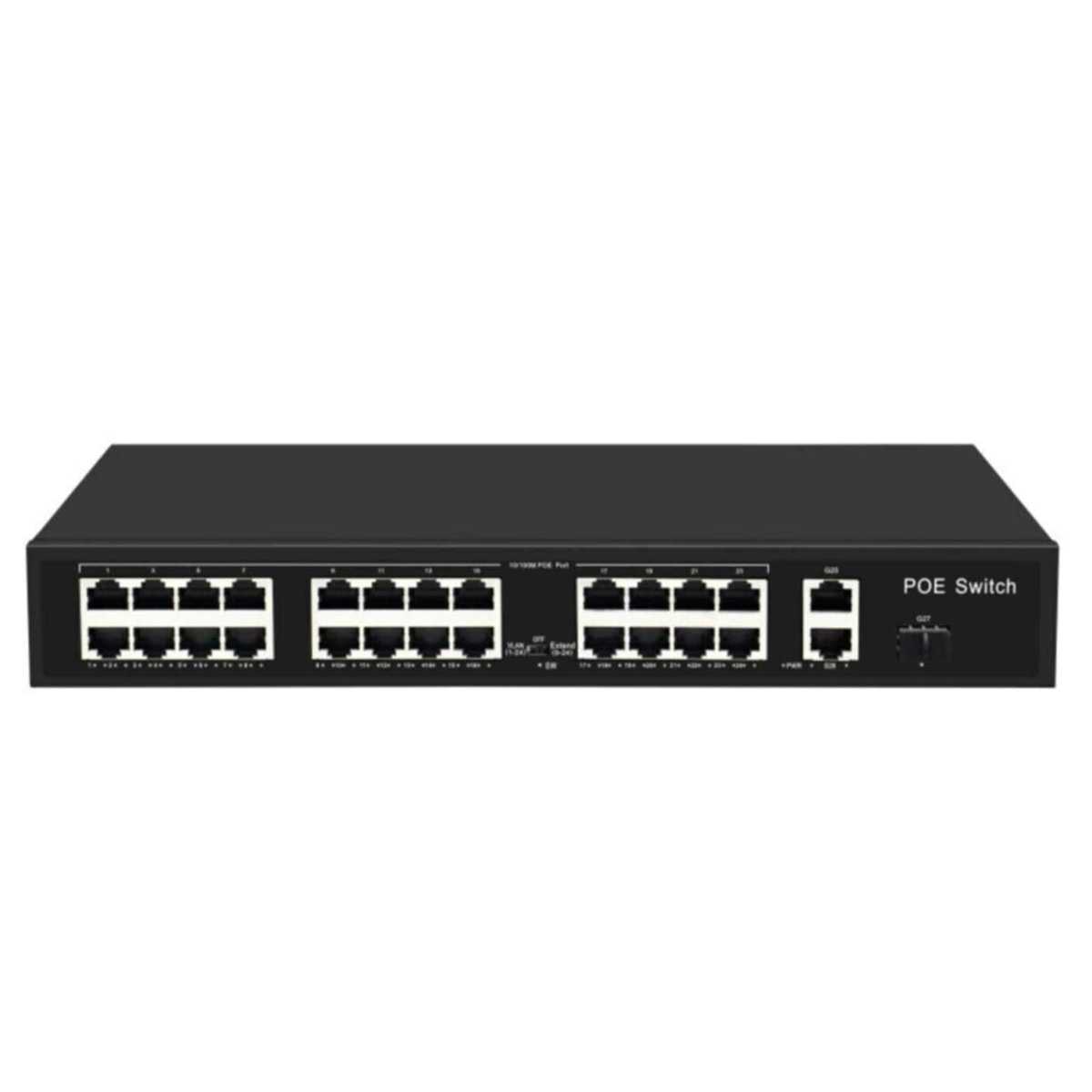 ODS 24P2U1S-300 24 PORT POE SWITCH + 2 UPLINK 10/100/1000 + 1SFP 300 WATT 1