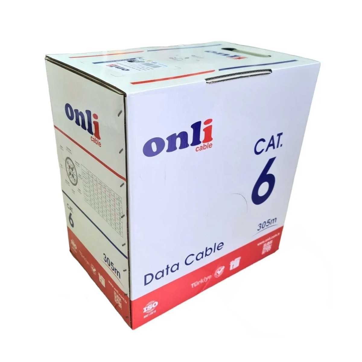 ONLİ CAT6 UTP 23 AWG DATA KABLOSU 305MT. KUTU 1