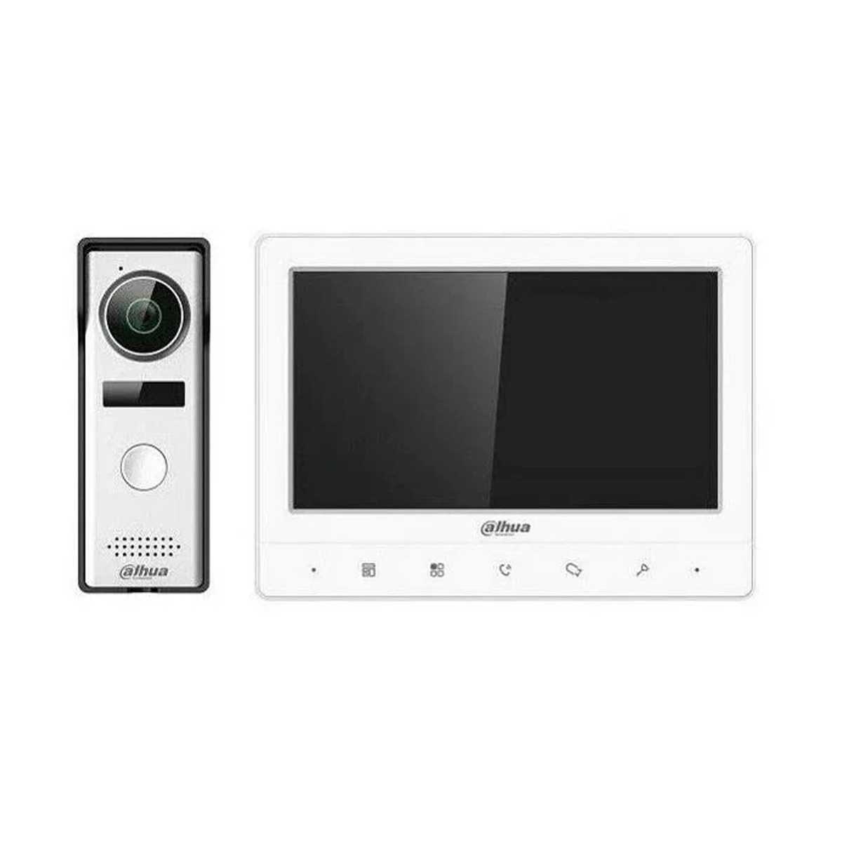 Dahua DHI-KTA02 Kablolu 7'' TFT Ekran ve Kameralı Zil Paneli Analog Villa Interkom Setİ 1