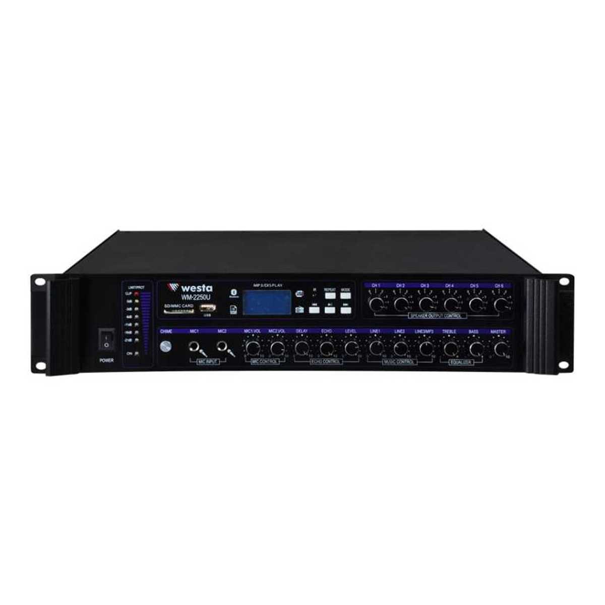 WESTA WM-2250U 250 WATT 6 BÖLGELİ MİXER AMFİ 1