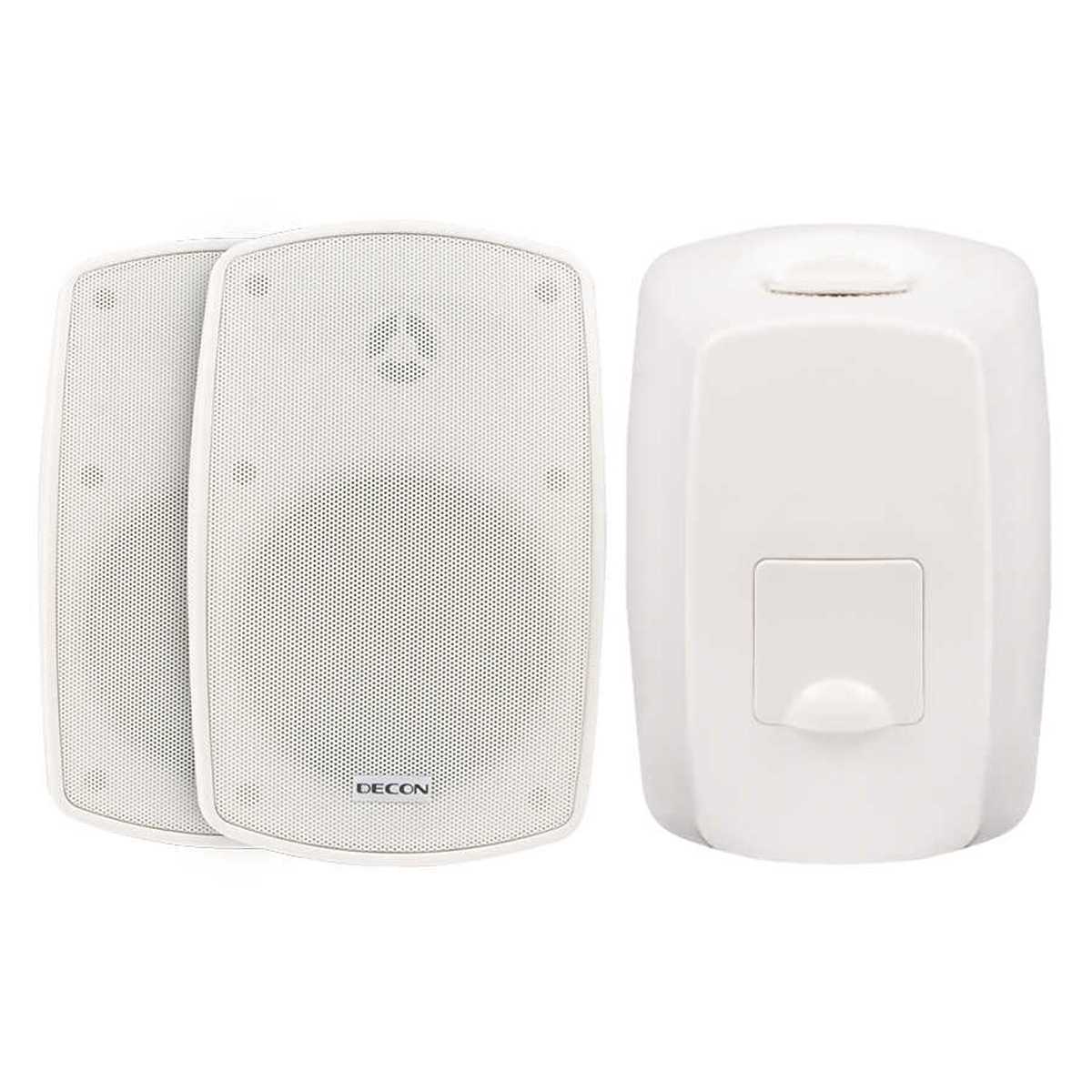 DECON DS-5TW TRAFOLU DUVAR TİPİ HOPALÖR BEYAZ 2'Lİ SET 1