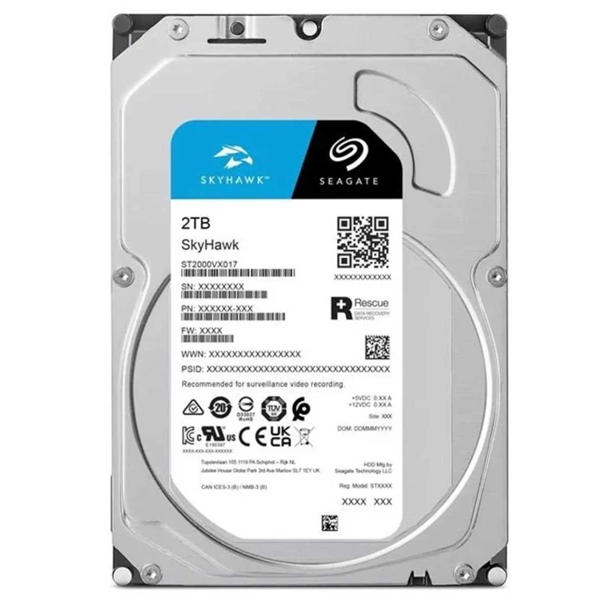 SEAGATE SKYHAWK 2 TB 7/24 GÜVENLİK DİSKİ DİSTRİBÜTÖR GARANTİLİ 1