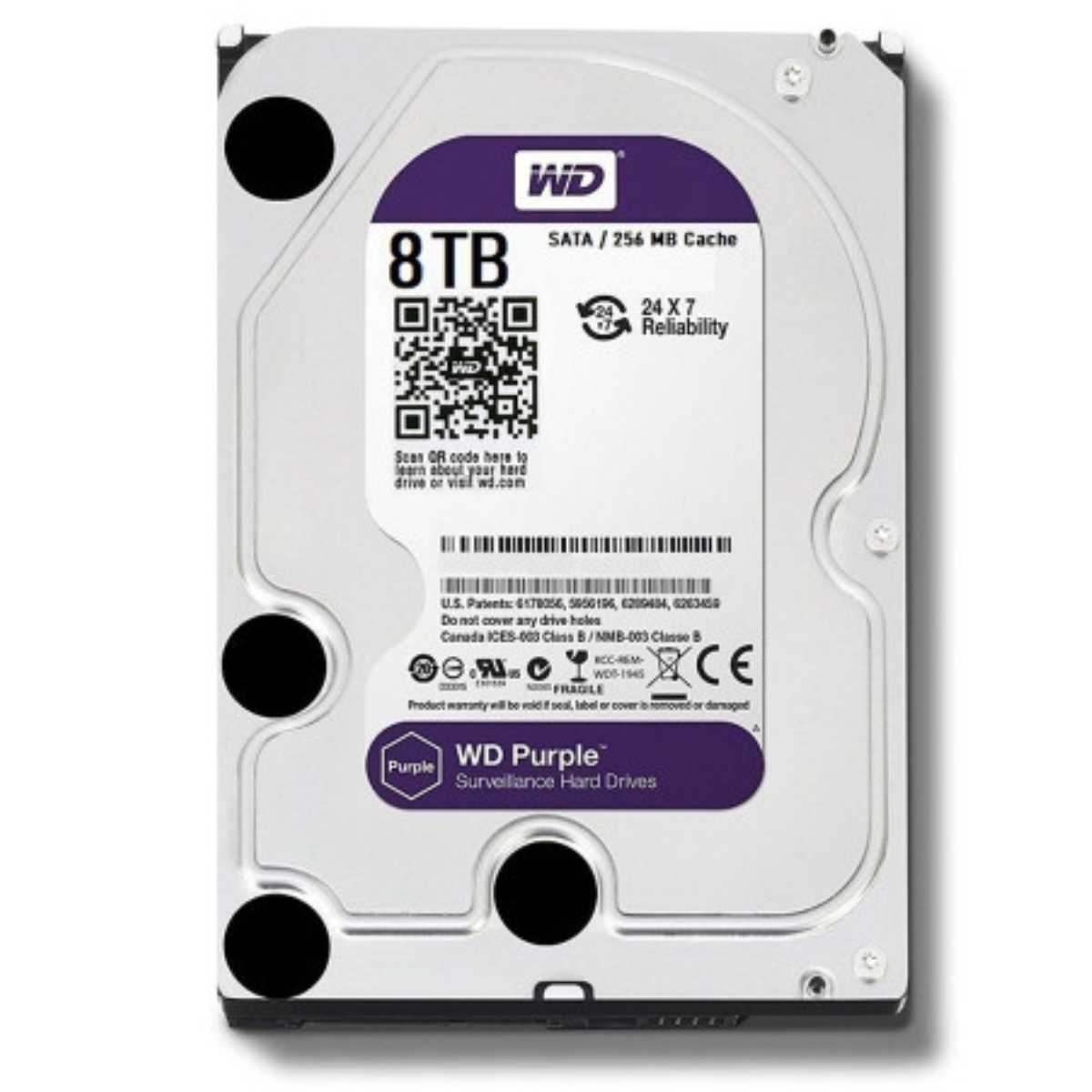 WD PURPLE 8 TB 7/24 GÜVENLİK DİSKİ DİSTRİBÜTÖR GARANTİLİ 1