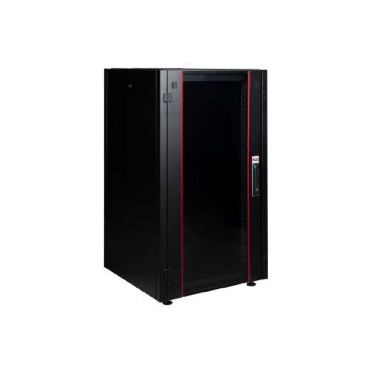 LANDE 26U 600X600 DİKİLİ TİP TEKERLEK DAHİL KABİNET SİYAH 1