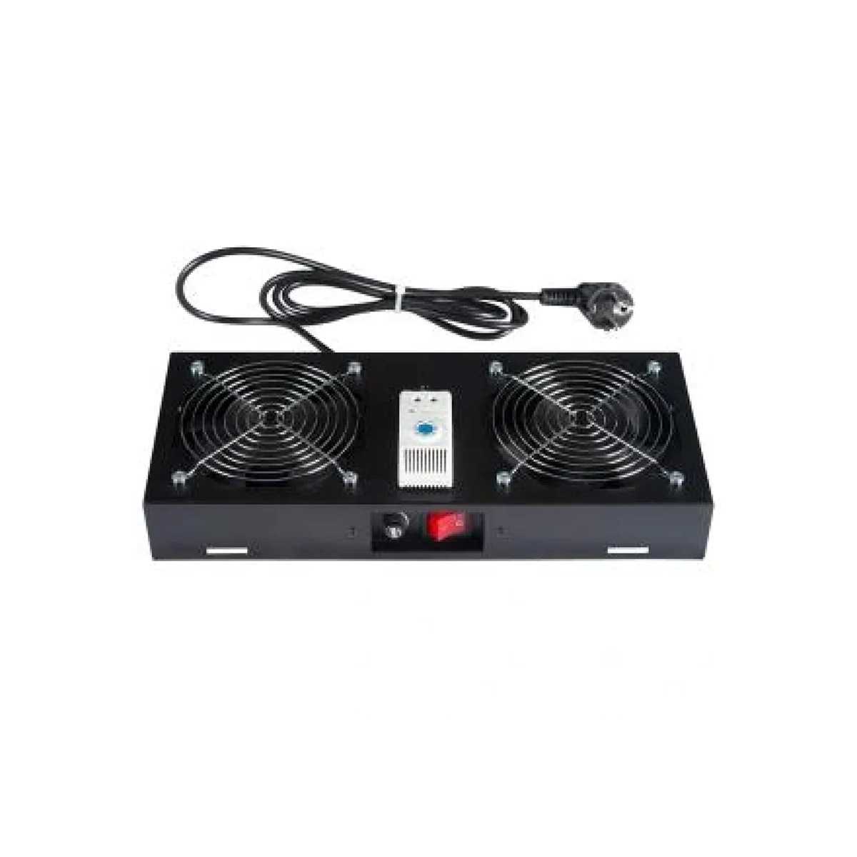 LANDE 2'Lİ FAN MODÜLÜ TERMOSTATLI SİYAH 1