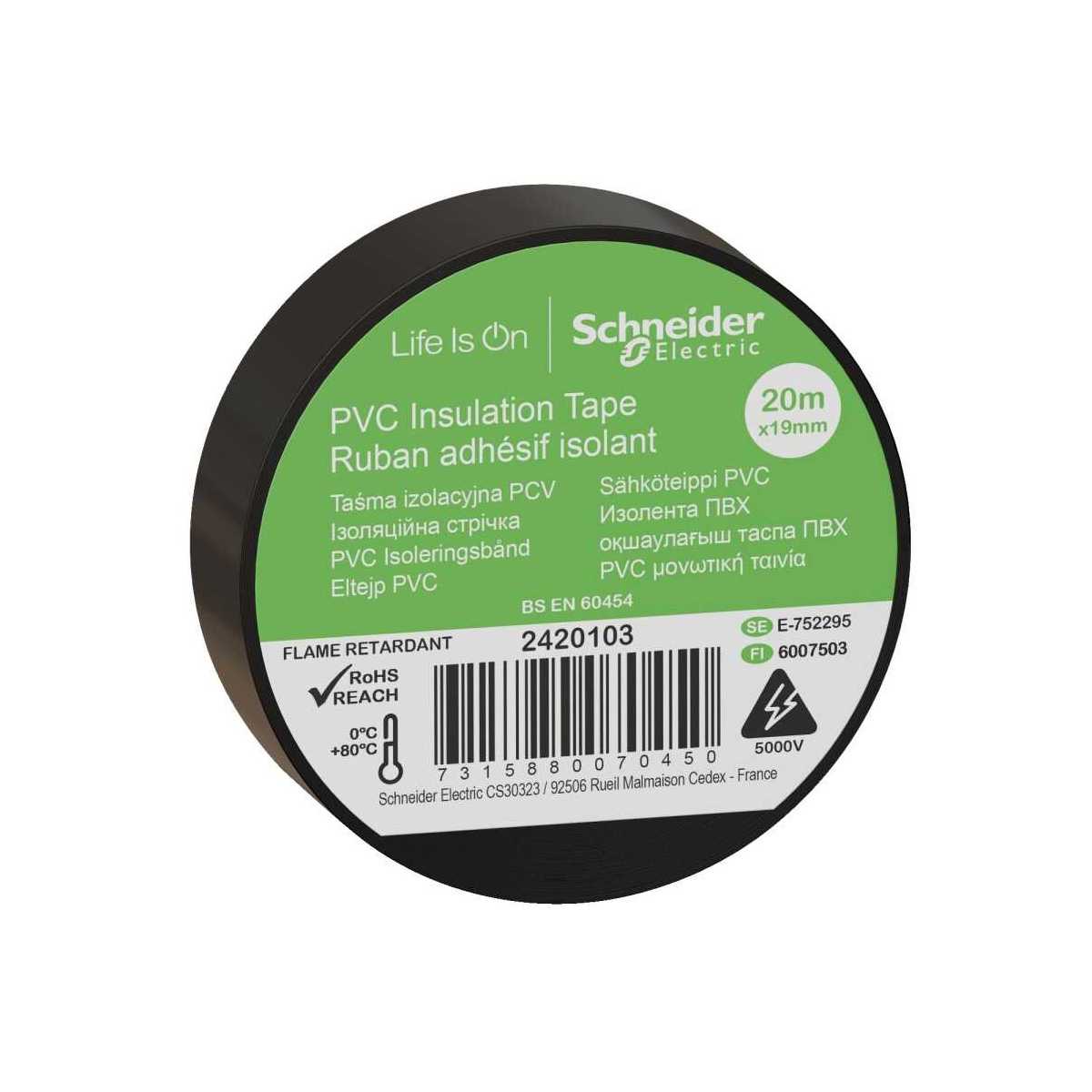 SCHNEIDER 20MT. ELEKTRİK BANDI SİYAH 1