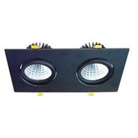 2X10W SIVA ALTI KARE DOWNLIGHT SİYAH 6500K 1