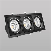 3X10W SIVA ALTI KARE DOWNLIGHT SİYAH 3000K 1