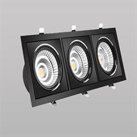 3X10W SIVA ALTI KARE DOWNLIGHT SİYAH 4000K 1