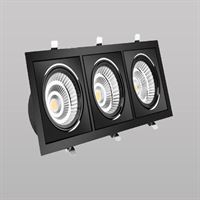 3X10W SIVA ALTI KARE DOWNLIGHT SİYAH 6500K 1