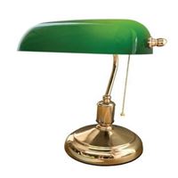 BANKER MASA LAMBASI YESIL CAM - ALTIN GOVDE E27 1