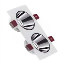 BEYAZ ÇİFT KARE ÇERÇEVE / SİYAH KROM REFLEKTÖR SIV 1