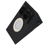 LEDLİ PRİZLİ TEZGAH ALTI ARMATÜR 3000K SİYAH 1