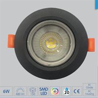 6W LED ARMATÜR   SİYAH KASA 1