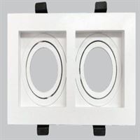 İKİLİ DEKORATİF ARMATÜR KARE BEYAZ 1