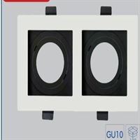 İKİLİ DEKORATİF ARMATÜR KARE BEYAZ/SİYAH 1