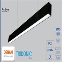 120 CM LİNEER ARMATÜR  SİYAH KASA 1