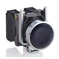 Plastik Korumalı,Yaylı Buton 1NA Siyah 1