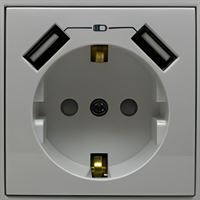 Çocuk Korumali Ikili USB Toprakli Priz 1