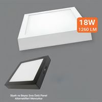 18W S.Ü KARE BEYAZ KASA BEYAZ IŞIK 1