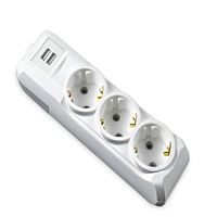 3' LÜ USB TOPRAKLI KLEMENSLİ GRUP PRİZ 1