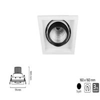 GY 3041-16 SİYAH 16W 35° 4000K SO COB LED SA ARM 1