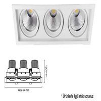 GY 3123-40 BEYAZ 3x36W 4000K SO COB LED S.A. ARM 1