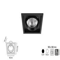 GY 3051-14 SİYAH 14W 36° 4000K SO COB LED S.A. ARM 1