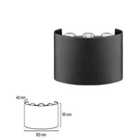 GY 6223 - S.Ü. LED DUVAR ARM. 18W SİYAH/3000K* 1