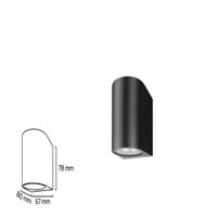 GY 6224 - S.Ü. LED DUVAR ARM. 3W SİYAH/3000K* 1