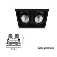 GY 3042-22 SİYAH 2x22W 35° 4000K TDSO COB LED KİTL 1