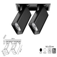 GY 3252-36 SİYAH 2x36W 40° 6500K SO LED S.A. ARM. 1