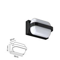 GY 6235 RAL 7039 12W 3000K CG LED BAHÇE ARMATÜRÜ* 1