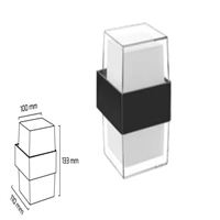 GY 7230 - S.Ü. LED DUVAR ARM. 9W SİYAH/3000K* 1